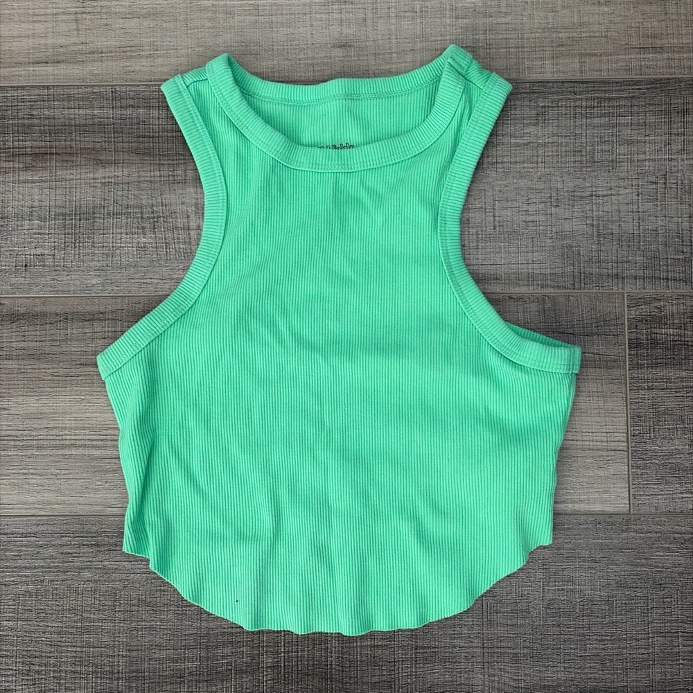Wild Fable Green Ribbed Tank Top